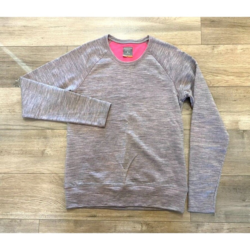 Icebreaker Womens S Merino Wool Pullover Gray Long Sleeve Sweater